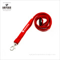 Pms Red Tube Lanyard with White Logo on 1 Side